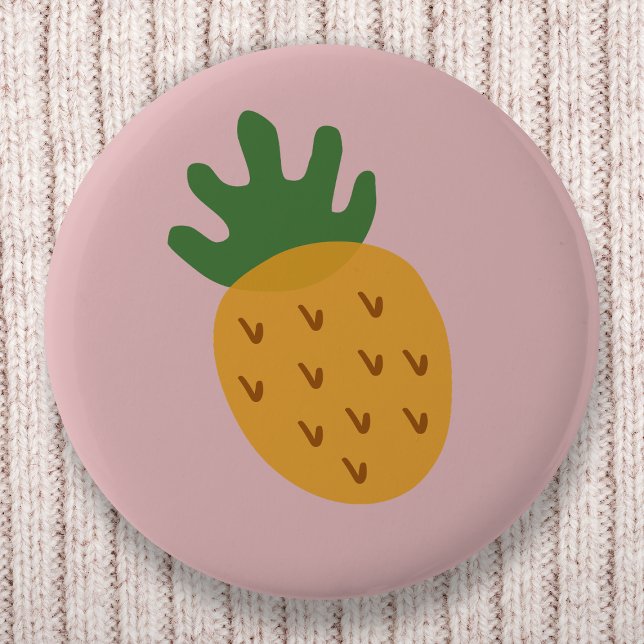 Pineapple IVF | Cute Pink Infertility Awareness 6 Cm Round Badge (Creator Uploaded)