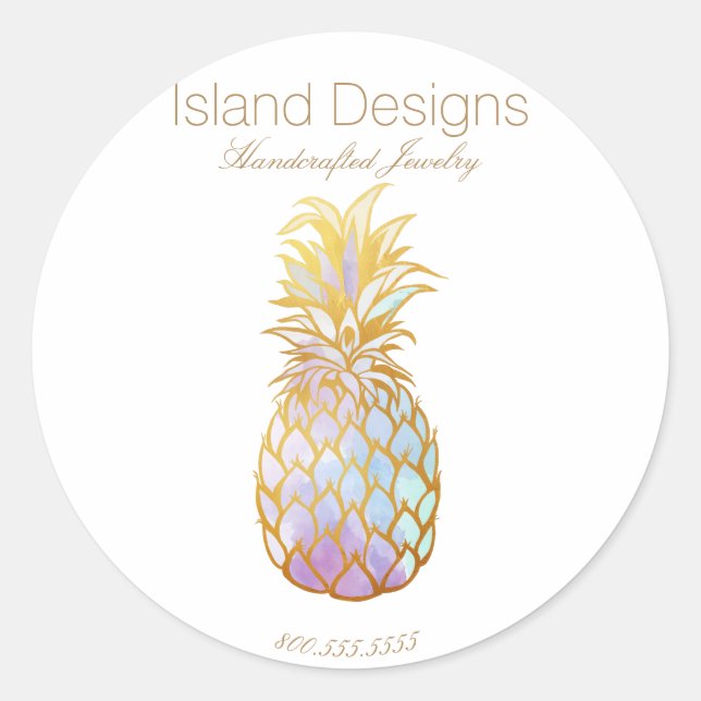 Pineapple Jewellery Packaging labels (Front)
