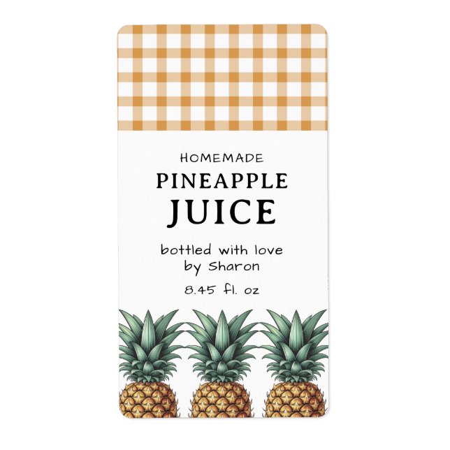 Pineapple Juice Label (Front)