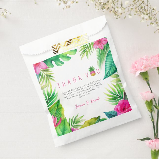 Pineapple Jungle Pacifiers Pink Girl Baby Shower Favour Bags (Sealed)