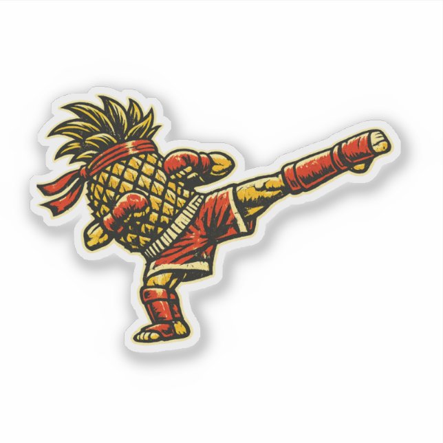 Pineapple Kickboxer — Vintage Retro kickboxing (Front)