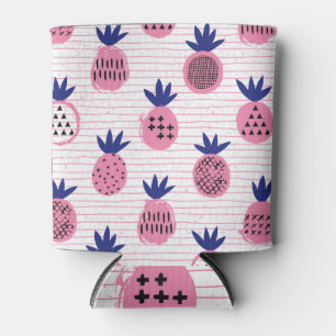 Pineapple kid design, vintage pattern. can cooler