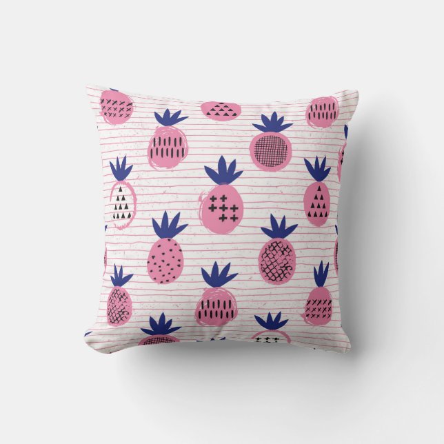 Pineapple kid design, vintage pattern. cushion (Front)