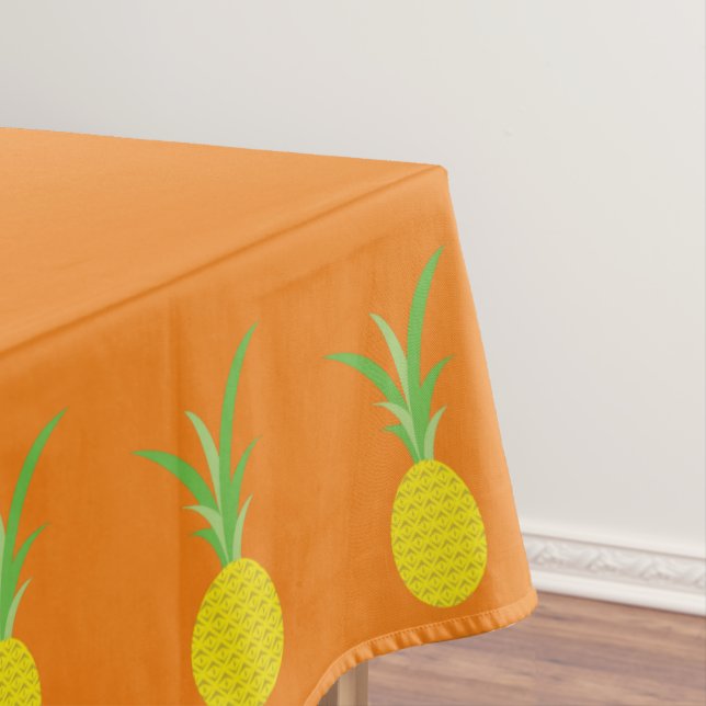 Pineapple Kid's Birthday Party Tablecloth (In Situ)