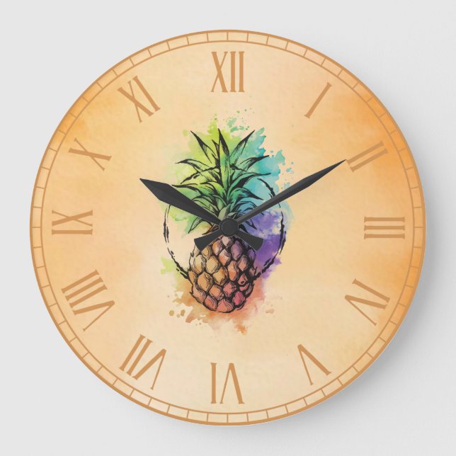 Pineapple Large Clock (Front)