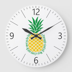 Pineapple Large Clock