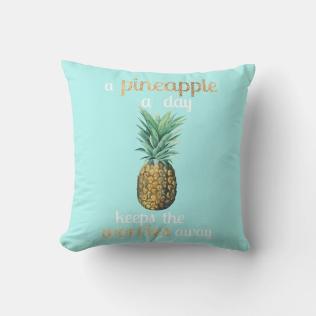 Pineapple Life Quote Cushion (Front)