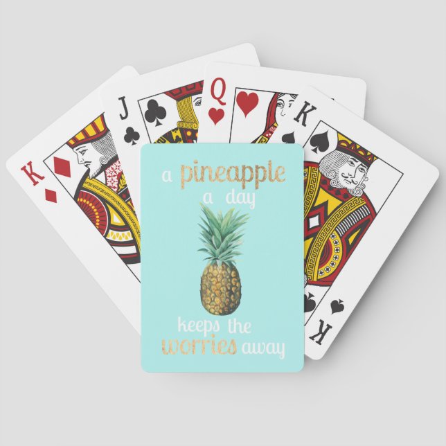 Pineapple Life Quote Playing Cards (Back)