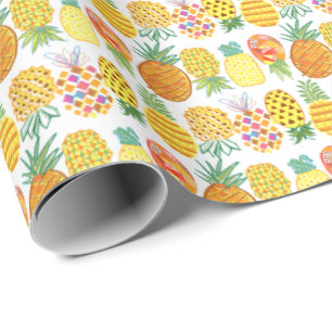 Pineapple Lineup Wrapping Paper