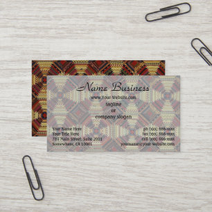 Pineapple Log Cabin Patchwork Design Business Card