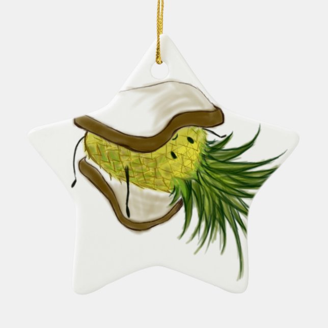 Pineapple Logo Star Ornament (Front)
