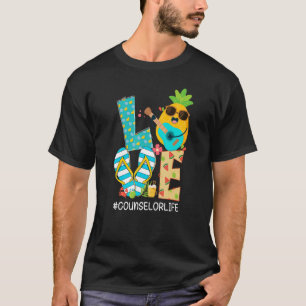 Pineapple Love Counsellor Life Hello Summer Vibes T-Shirt