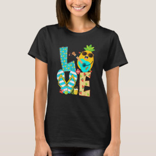 Pineapple Love Lunch Lady Hello Summer Vibes T-Shirt