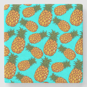 Pineapple Love Pattern - Tasty Tropical Exotic  Stone Coaster
