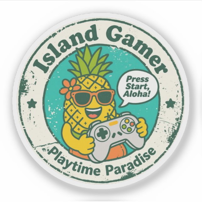 Pineapple Lover & Gamer "Playtime Paradise Island  (Front)