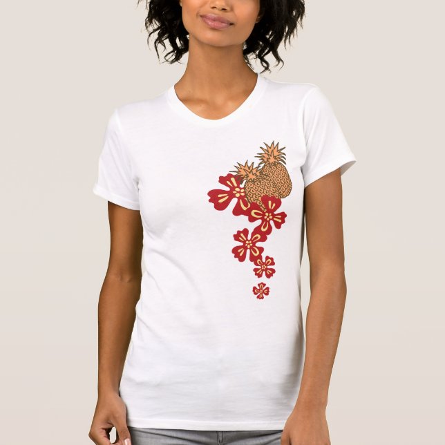 Pineapple Luau Gal's T-Shirts (Front)