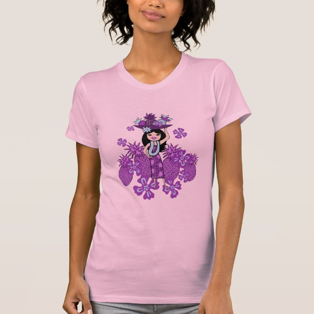 Pineapple Luau Gal's T-Shirts (Front)