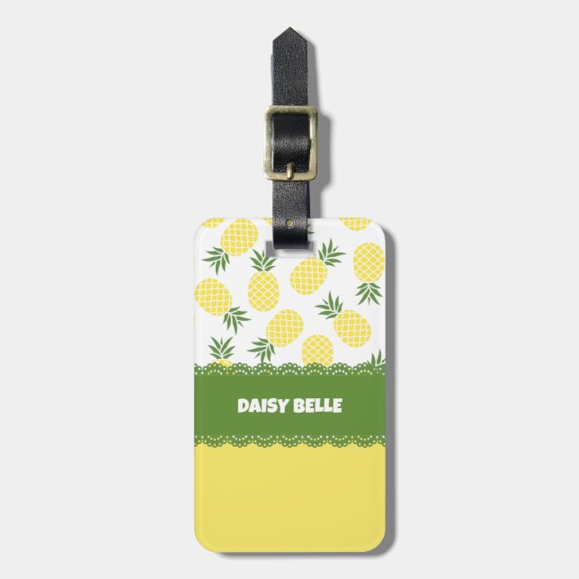 Pineapple Luggage Tag (Front Vertical)