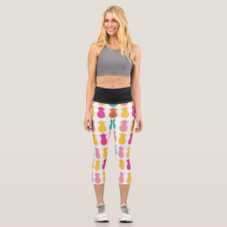 pineapple magic pattern capri leggings