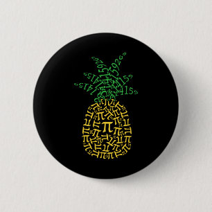 Pineapple Math Pi Day Mathematics Teacher Geek Ner 6 Cm Round Badge