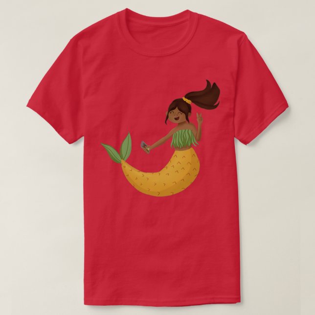 Pineapple Mermaid T-Shirt (Design Front)