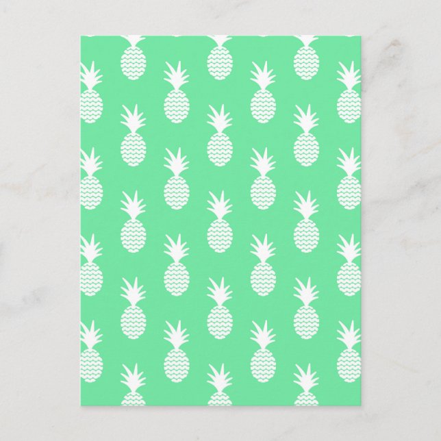 Pineapple Mint Pattern 2 Postcard (Front)