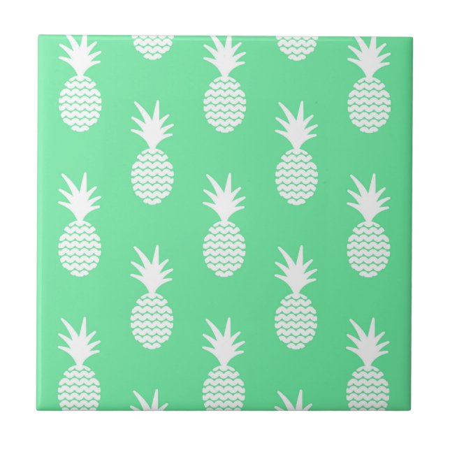 Pineapple Mint Pattern Tile (Front)