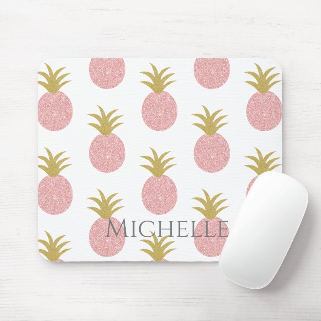 Pineapple Monogram Mouse Mat (With Mouse)
