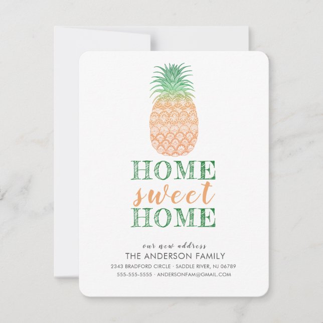 Pineapple New Address Moving Announcement (Front)