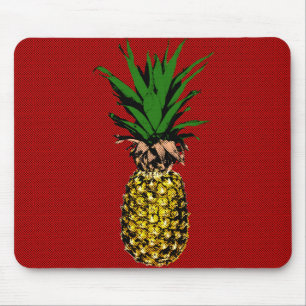 Pineapple Newsprint Image Mouse Mat