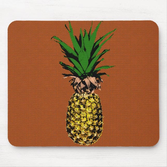 Pineapple Newsprint Mouse Mat (Front)