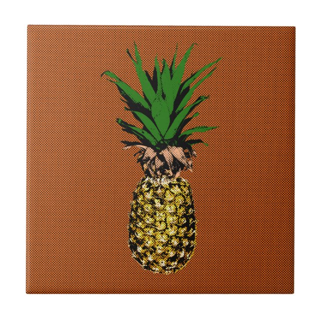 Pineapple Newsprint Tile (Front)