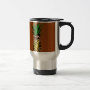 Pineapple Newsprint Travel Mug
