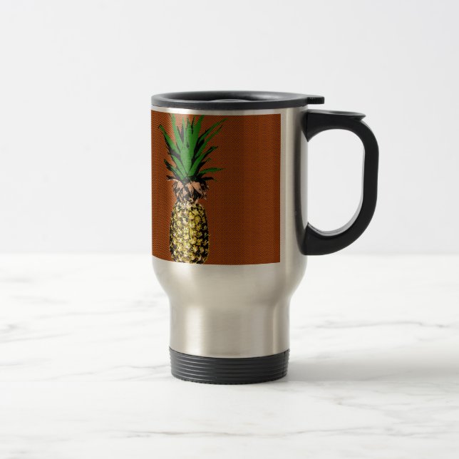 Pineapple Newsprint Travel Mug (Right)