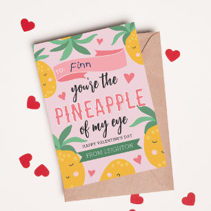 Pineapple of My Eye Classroom Valentine's Day Card