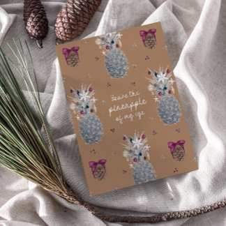 Pineapple of my Eye, Sugar Plum Flat Holiday Card