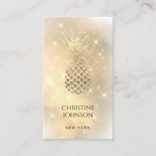 pineapple on gold dust business card