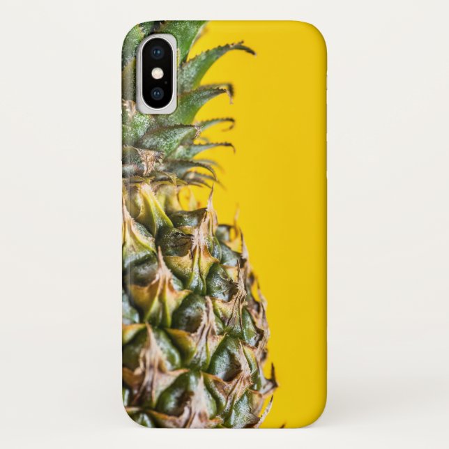 Pineapple on yellow background Case-Mate iPhone case (Back)
