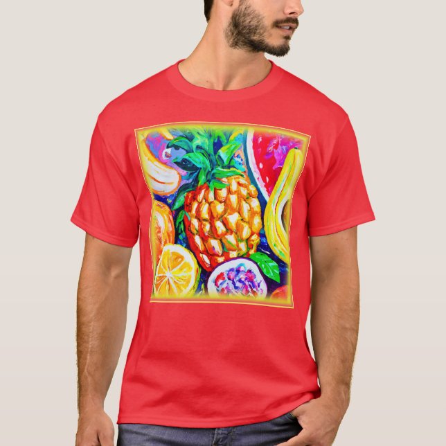 Pineapple Orange Banana Fruits. Buy Now T-Shirt (Front)