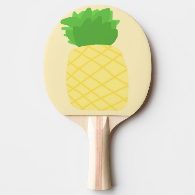 pineapple painting art ping pong paddle (Front)