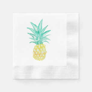 Pineapple Painting Tropical Napkins