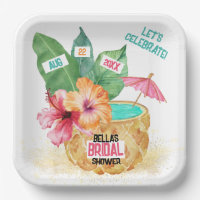 Pineapple Palm Tropical Beach Bridal Shower