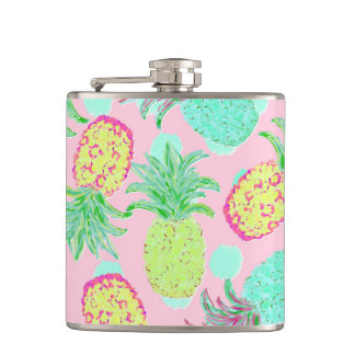 Pineapple Pandemonium Tropical Spring Hip Flask