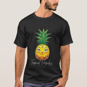 Pineapple Paradise Tropical Graphic T-Shirt