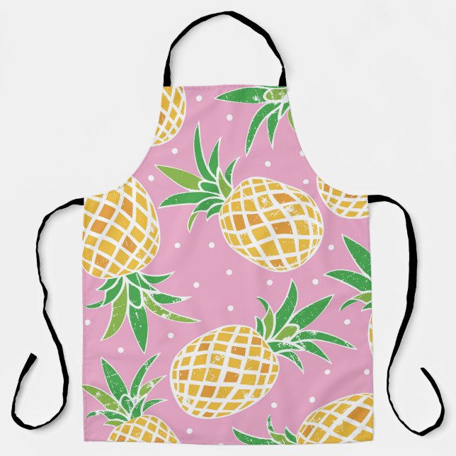 Pineapple Paradise: Tropical Pattern Apron (Front)
