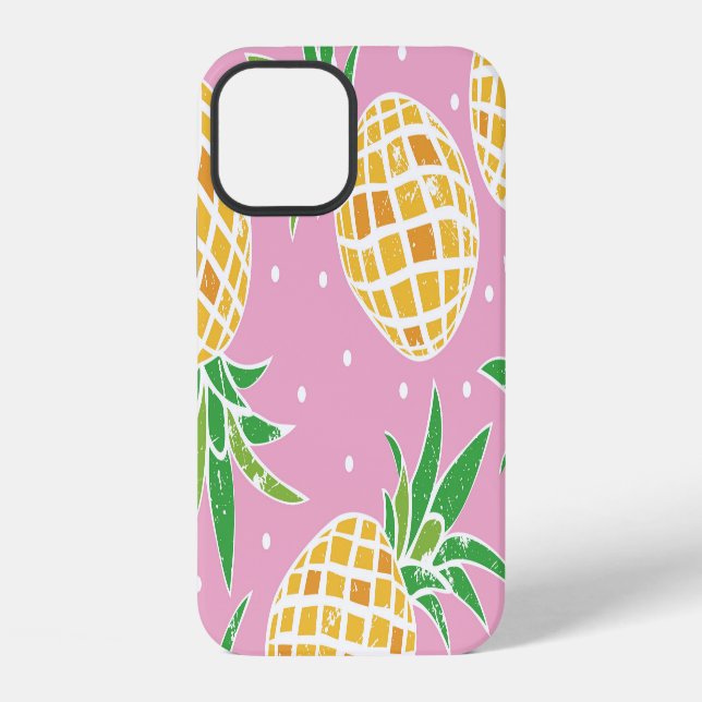 Pineapple Paradise: Tropical Pattern iPhone Case (Back)