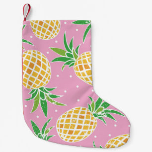 Pineapple Paradise: Tropical Pattern Small Christmas Stocking