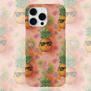 Pineapple Party Characters Cute Retro Tropical iPhone 16 Pro Max Case