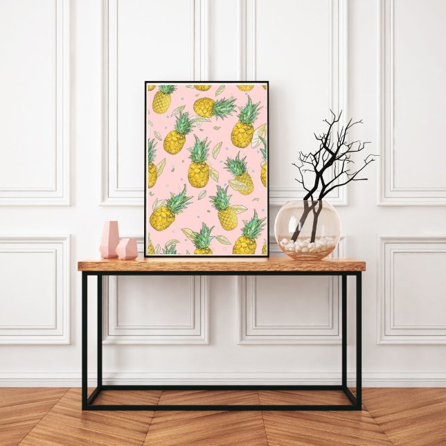 Pineapple Party Tropical Fruit Pattern  Poster (Creator Uploaded)