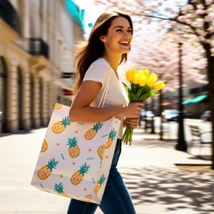 Pineapple pastel orange  medium gift bag
